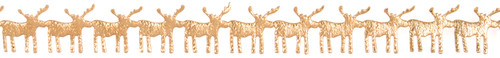Trim: Metallic Christmas Reindeer: 20m x 20mm by Trimits