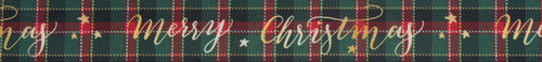 Christmas Satin Ribbon: 20m x 38mm: Red and Green Tartan by Trimits