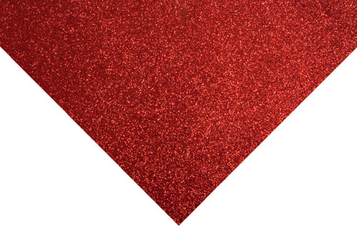 1 sheet of Red Glitter Felt 30 x 23cm by Trimits