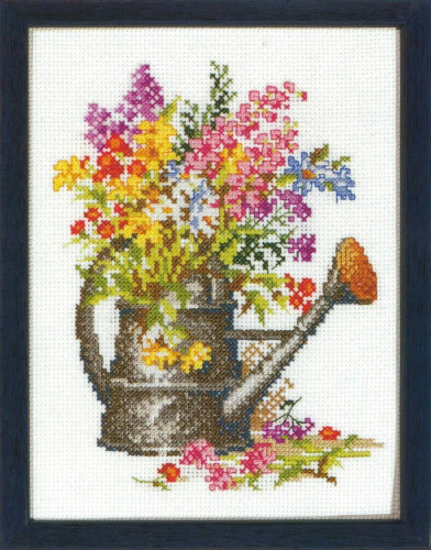 Floral Can Cross Stitch Kit by Pako