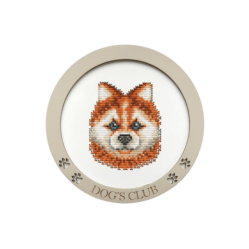 Cute Dog Cross Stitch Kit On Wood By Kind Fox