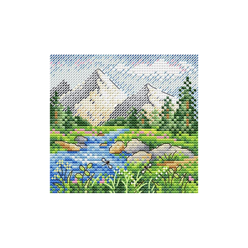 Mountain Majesty Counted Cross Stitch Kit by MP Studia