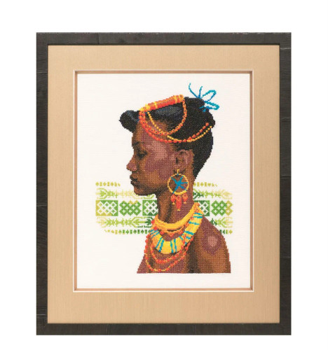 African Lady Cross Stitch Kit by Pako