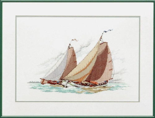 Sailing Boats Cross stitch Kit by Pako