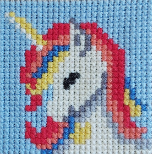 Unicorn Printed Cross stitch Kit by Gobelin