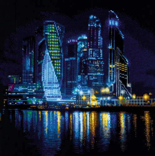 Night city Cross stitch Kit by Riolis