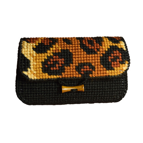 Counted Needlepoint Kit: Half Stitch: Clutch Bag: Panther Pattern