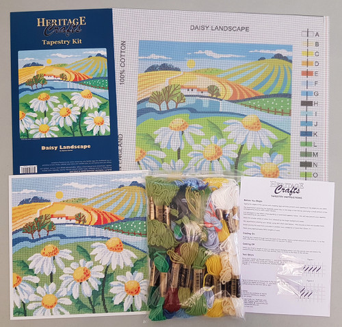 Daisy Landscape Tapestry Kit by Karen Carter