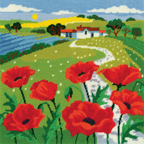 Poppy Landscape Tapestry Kit by Karen Carter