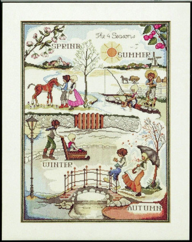 Four Seasons Cross stitch Kit by Pako