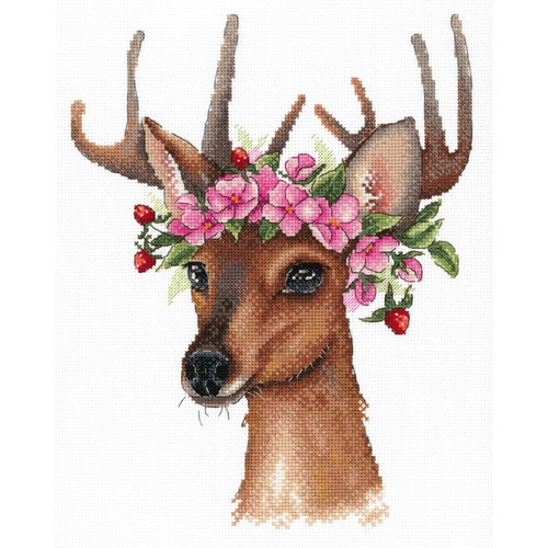 Forest Deer Counted Cross Stitch Kit By MP Studia
