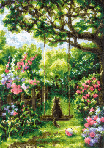 Garden Swing Counted Cross Stitch Kit By Riolis