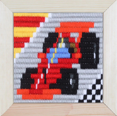 Race Car Long Stitch Kit by Pako