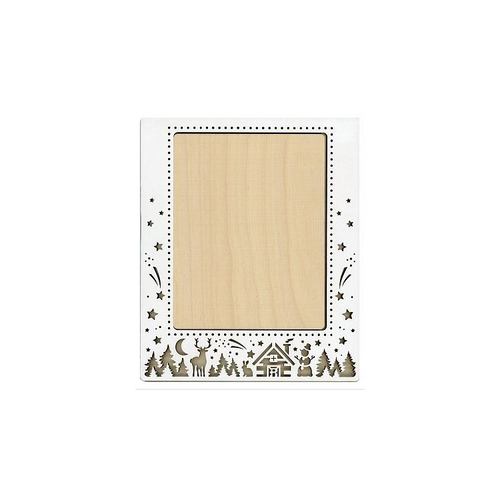 Large Winter Portrait Decorative Frame for Cross Stitch by MP Studia