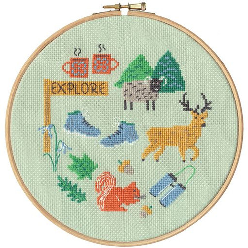 Explore Counted Cross Stitch Kit by Bothy Threads