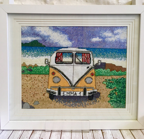 Campervan at Newquay Cross Stitch Kit By Emma Louise