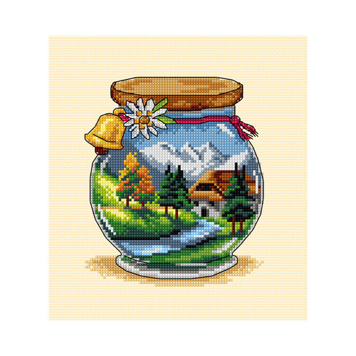 Vacation Memories: Mountains Counted Cross stitch Kit By Orchidea