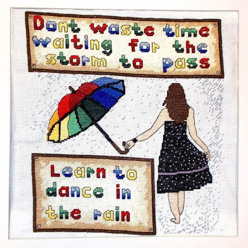 Dance in the Rain Cross Stitch Kit By Emma Louise