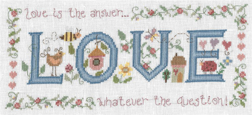 Love is the Answer Charted Pattern Only By Gail Bussi 