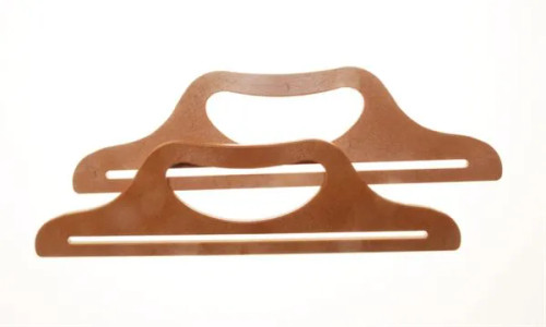 Pair of Light Wood Plastic Bag Handles (32cm) by Elbesee