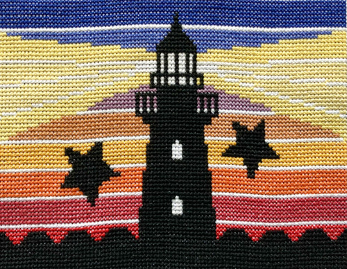 Retro Lighthouse Counted Cross Stitch Kit By Emma Louise