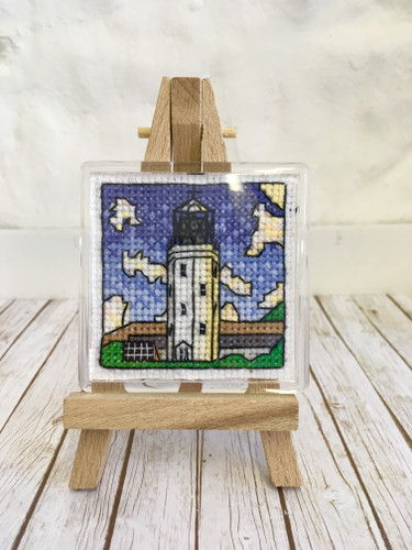 Godrevy Lighthouse Fridge Magnet Cross Stitch Kit By Emma Louise
