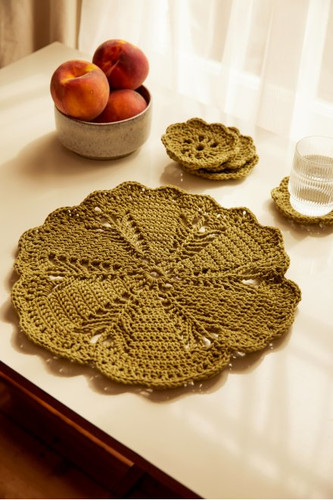 The Inhale Mat & Coasters Crochet Kit by DMC