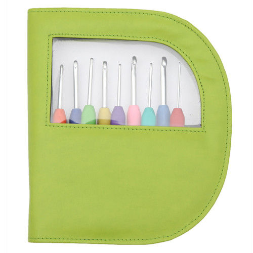 Waves: Aluminium Crochet Hook Set: Green: 9 Pieces