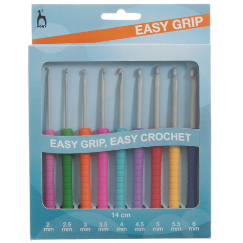 Easy Grip Crochet Hook Set: Sizes 2.00 - 6.00mm
