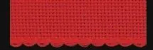 1 Metre of Aida Band Fabric 5cm Wide 14 Count Red