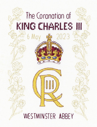 King Charles' Coronation Cross Stitch Kit by Peter Underhill