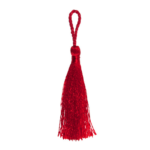 10cm Trim Tassels Red by Trimits