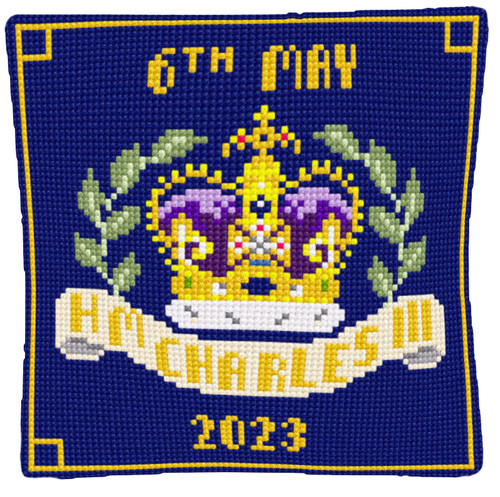 Kings Coronation Cushion Kit  Blue By Jacksons