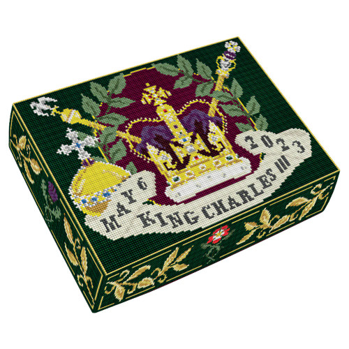 King Charles III Ornate Coronation (Green) Kneeler Kit by Jacksons