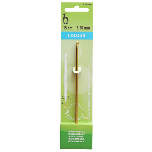 Crochet Hook: Interchangeable: Gold: 15cm x 3.50mm by Pony