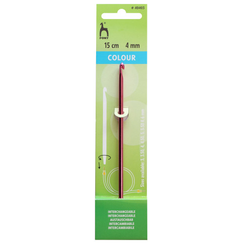 Crochet Hook: Interchangeable: Red: 15cm x 4.00mm by Pony