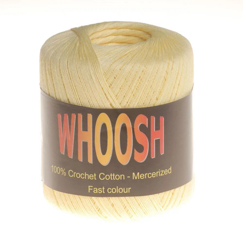 Lemon 100% Cotton Crochet Yarn 60g by Whoosh