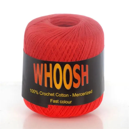 Red 100% Cotton Crochet Yarn 60g by Whoosh