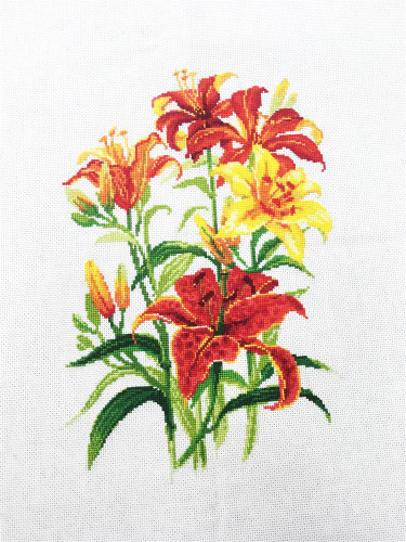 Tiger Lilies Counted Cross Stitch Kit By Riolis