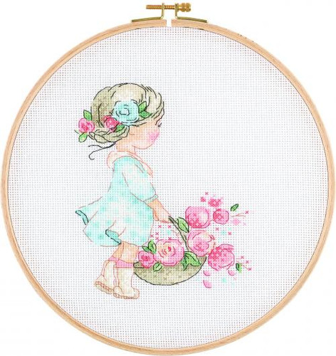 Spring Girl Cross Stitch Kit by CWOC