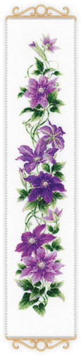Clematis Bell pull Counted Cross Stitch Kit By Riolis