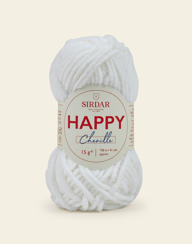 Happy Chenille Crochet Yarn - Snowflake - 020
