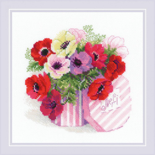 Merci Counted Cross Stitch Kit By Riolis