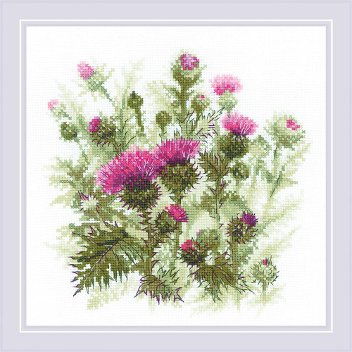 Thistle Counted Cross Stitch Kit By Riolis