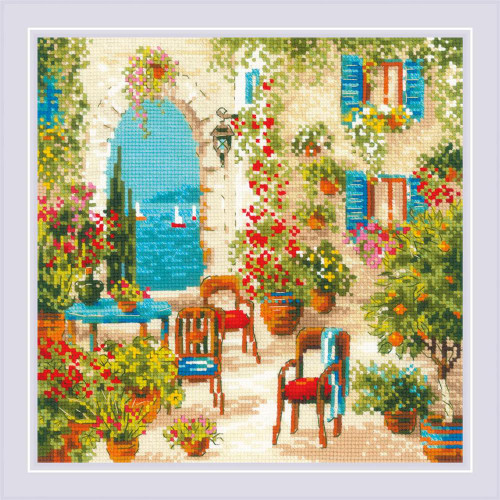 Southern Courtyard Counted Cross Stitch Kit By Riolis