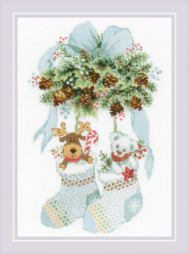 Bear, Cones and Deer Counted Cross Stitch Kit By Riolis