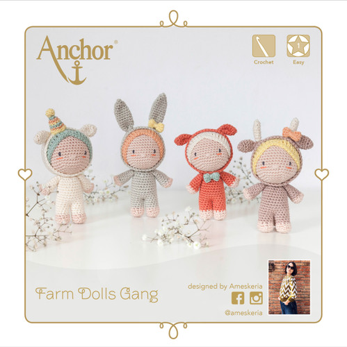 Crochet Kit: Creativa: Farm Dolls Gang by Anchor