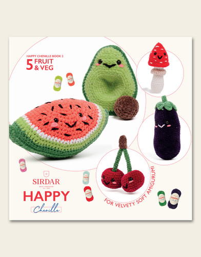 Happy Chenille Fruit and Veg Pattern Book by DMC