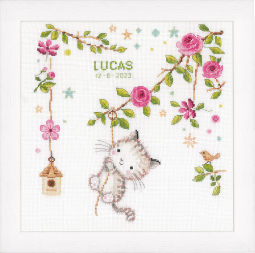 Cheeky kitten Cross stitch Kit by Vervaco