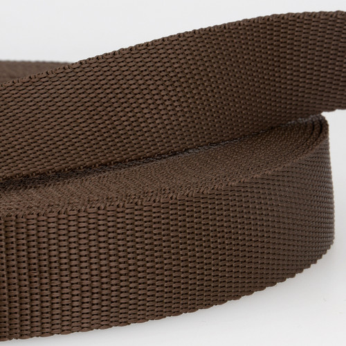 Trim: Webbing: Polypropylene: 1m x 40mm: Coffee Brown